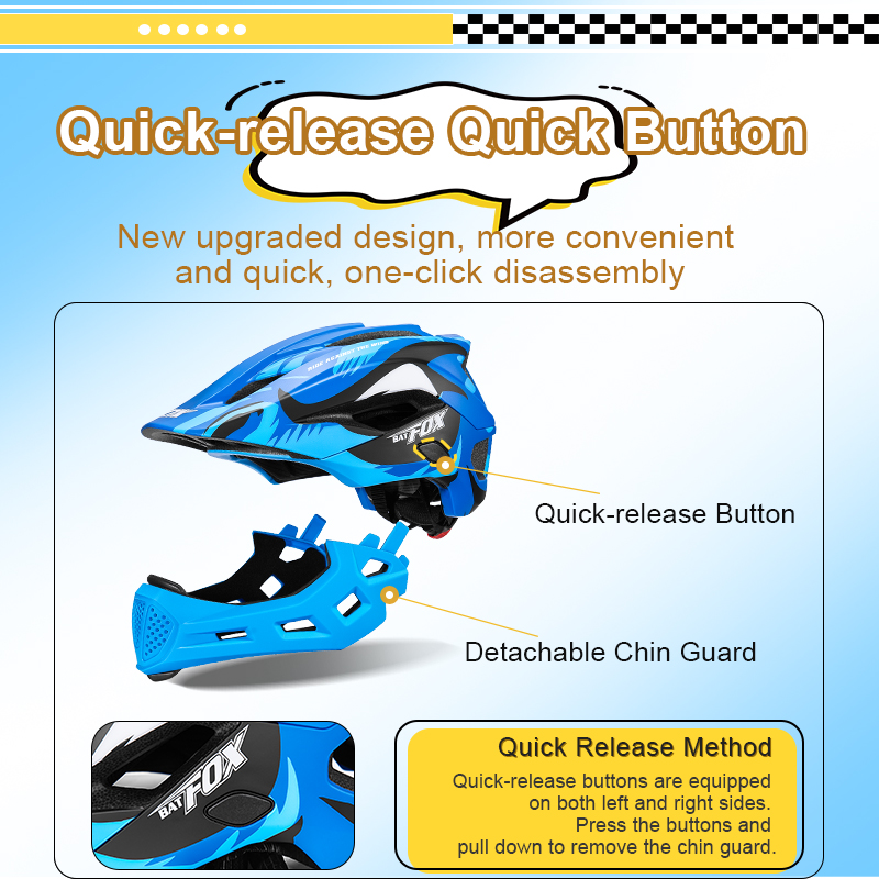 BATFOX Kids Full Face Bike Hel - đánh giá và giá Running Gear Kids